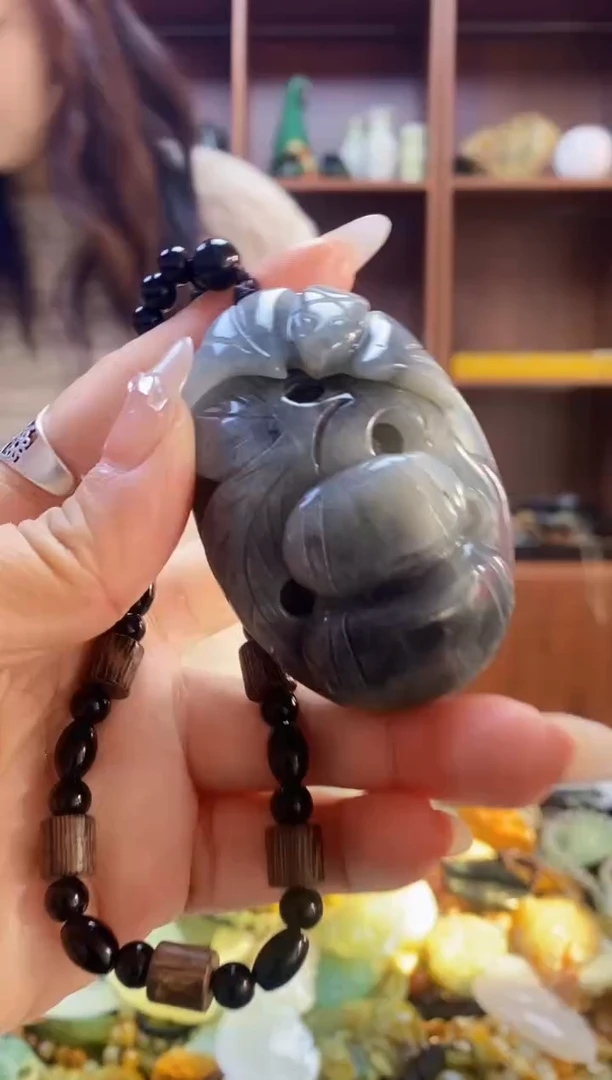 未镶嵌蛇纹石玉手把