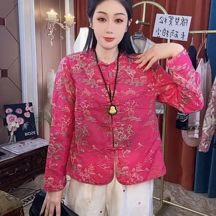 新中式洋气重工刺绣圆领复古外套（5668）