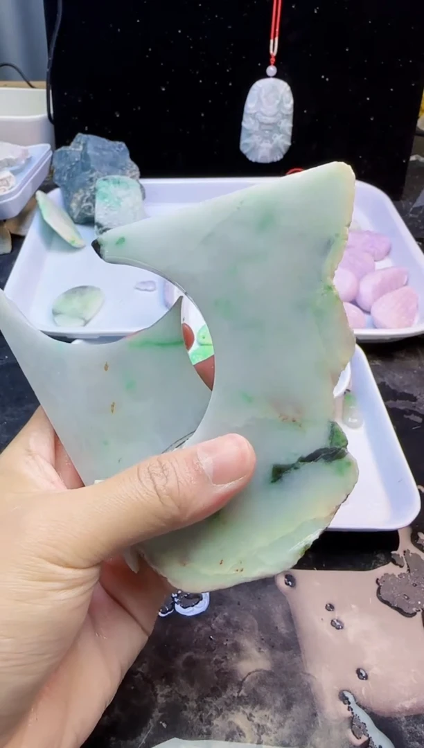 颈饰未镶嵌翡翠029天然A货翡翠