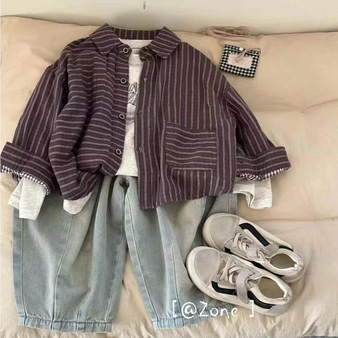 春秋款 Z+One 日韩系衬衫/打底衫/牛仔裤男童休闲时尚韩版