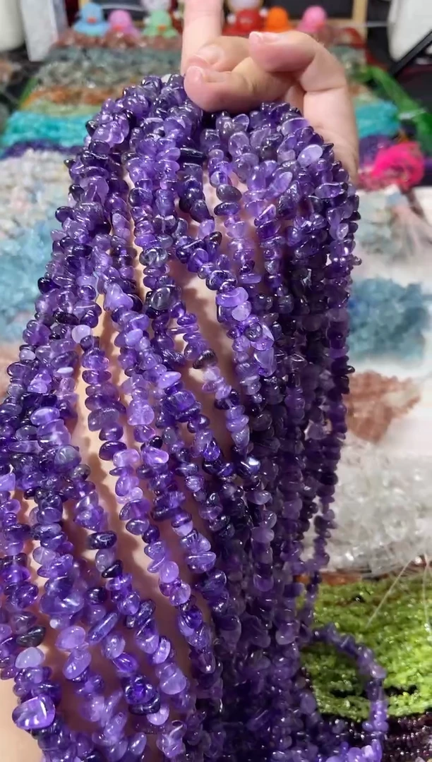 水晶珠宝半成品未镶嵌紫水晶