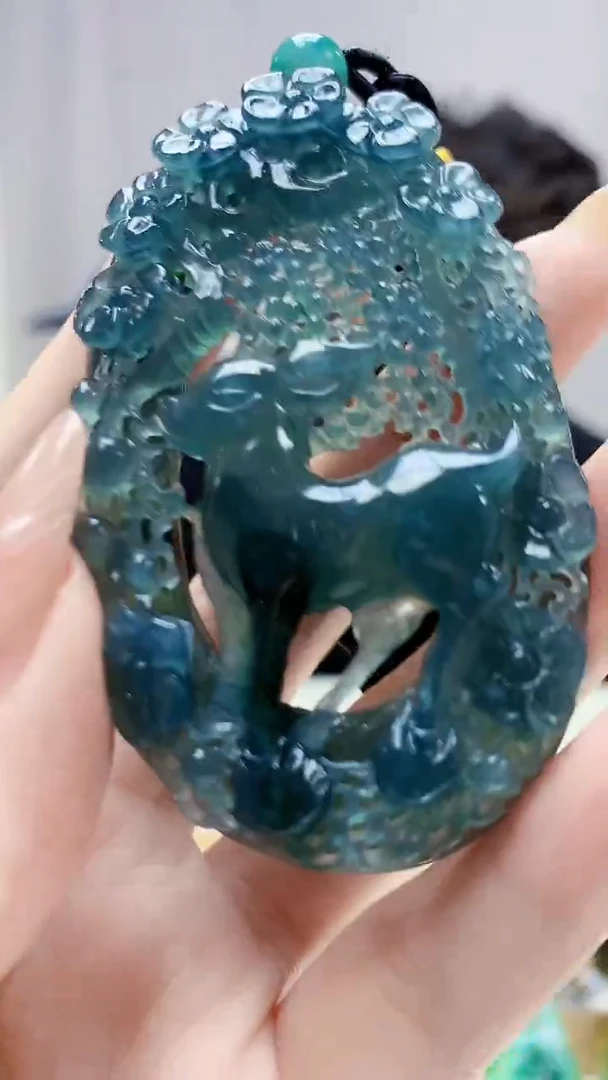 未镶嵌定制翡翠5145DD-毛货挂件66