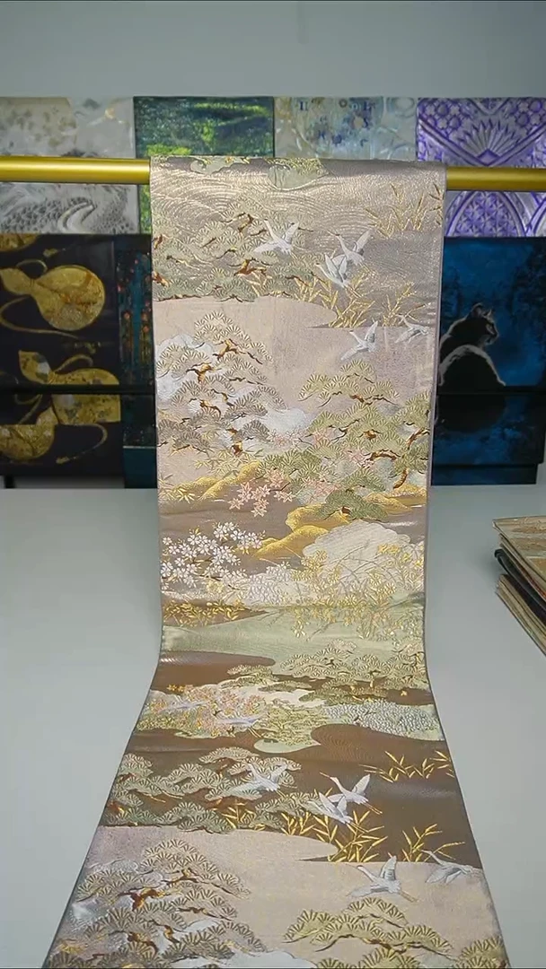 织绣织锦62松鹤。