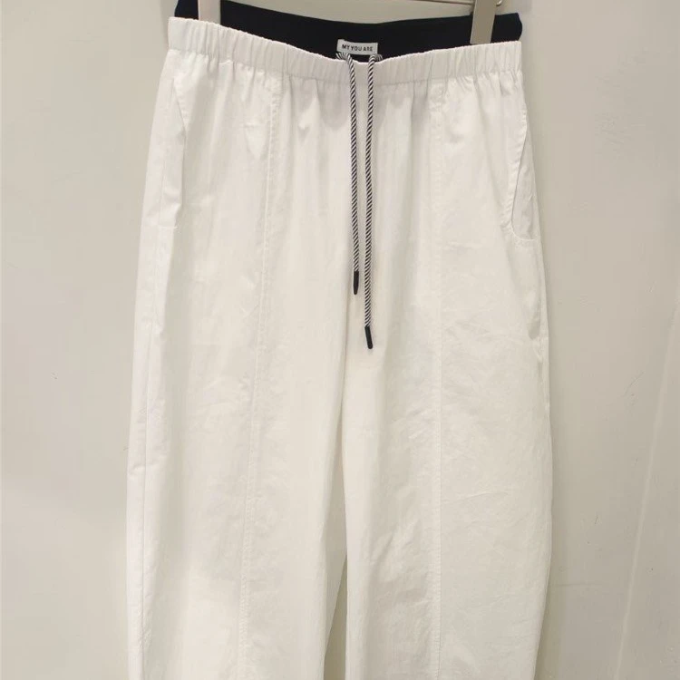 SUFEI/愫翡S52XX0614A 夏季新款简约纯色宽松休闲裤 0614