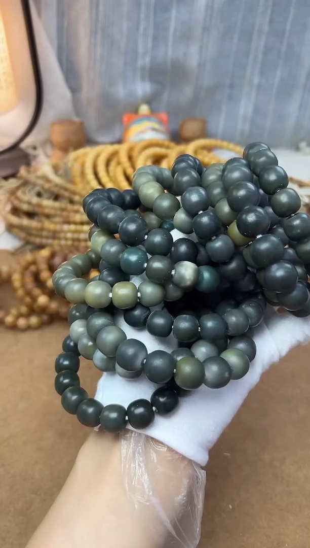 菩提根/象牙果手串干磨烟灰一条底货0704