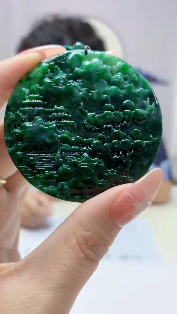 【闪购商品】定制翡翠未镶嵌4688DD-毛货挂件52