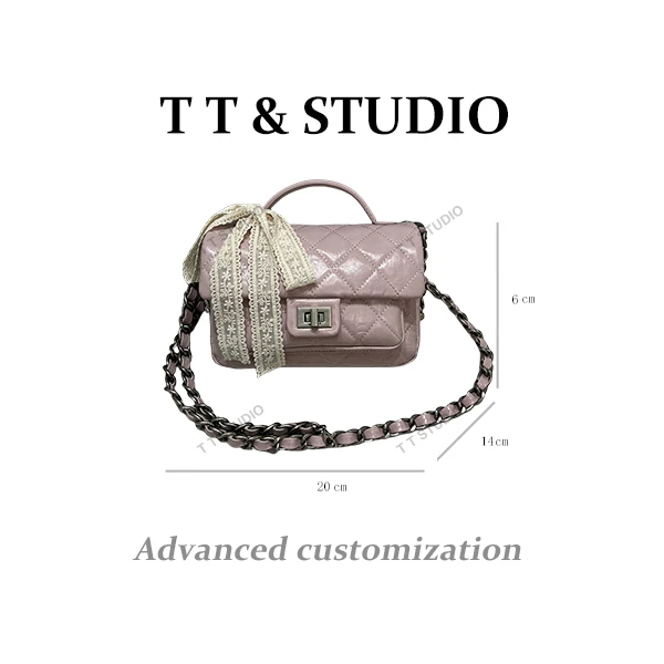 【TT Studio】ZT-D7205-落樱粉 RAIN.CUN简约腋下斜跨轻奢女包