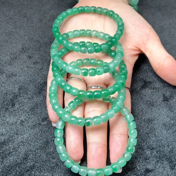 石惑珠宝~独龙玉单圈直切手串约7mm%多样性发一