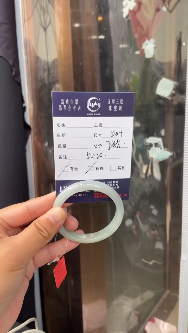 未镶嵌手镯翡翠L 54正圈 5420