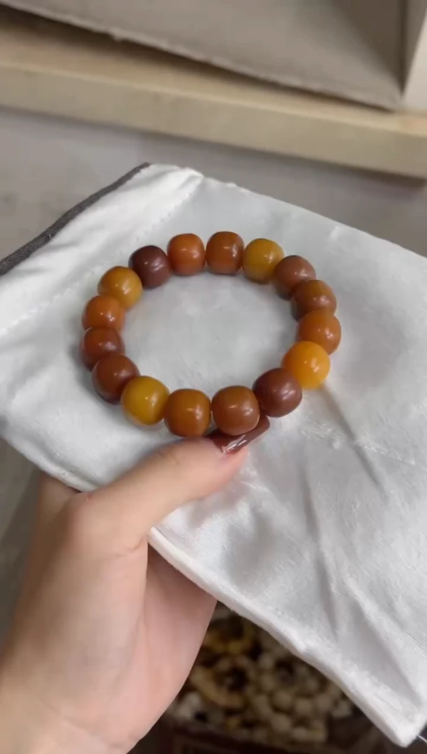 手串菩提根/象牙果a53干磨桶珠13*14