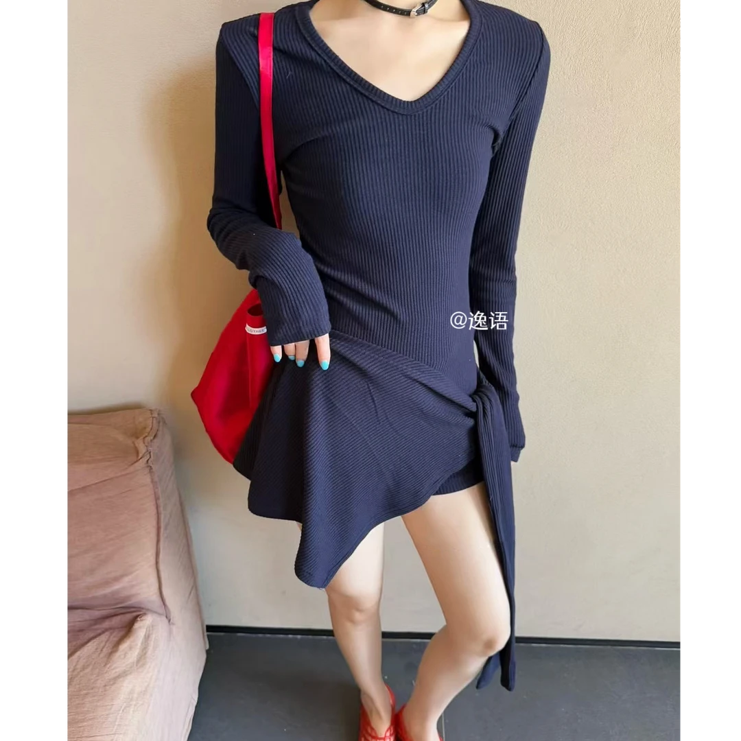 【清】逸语2025春季新款韩系百搭V领上衣+短裤+披肩三件套装女6827