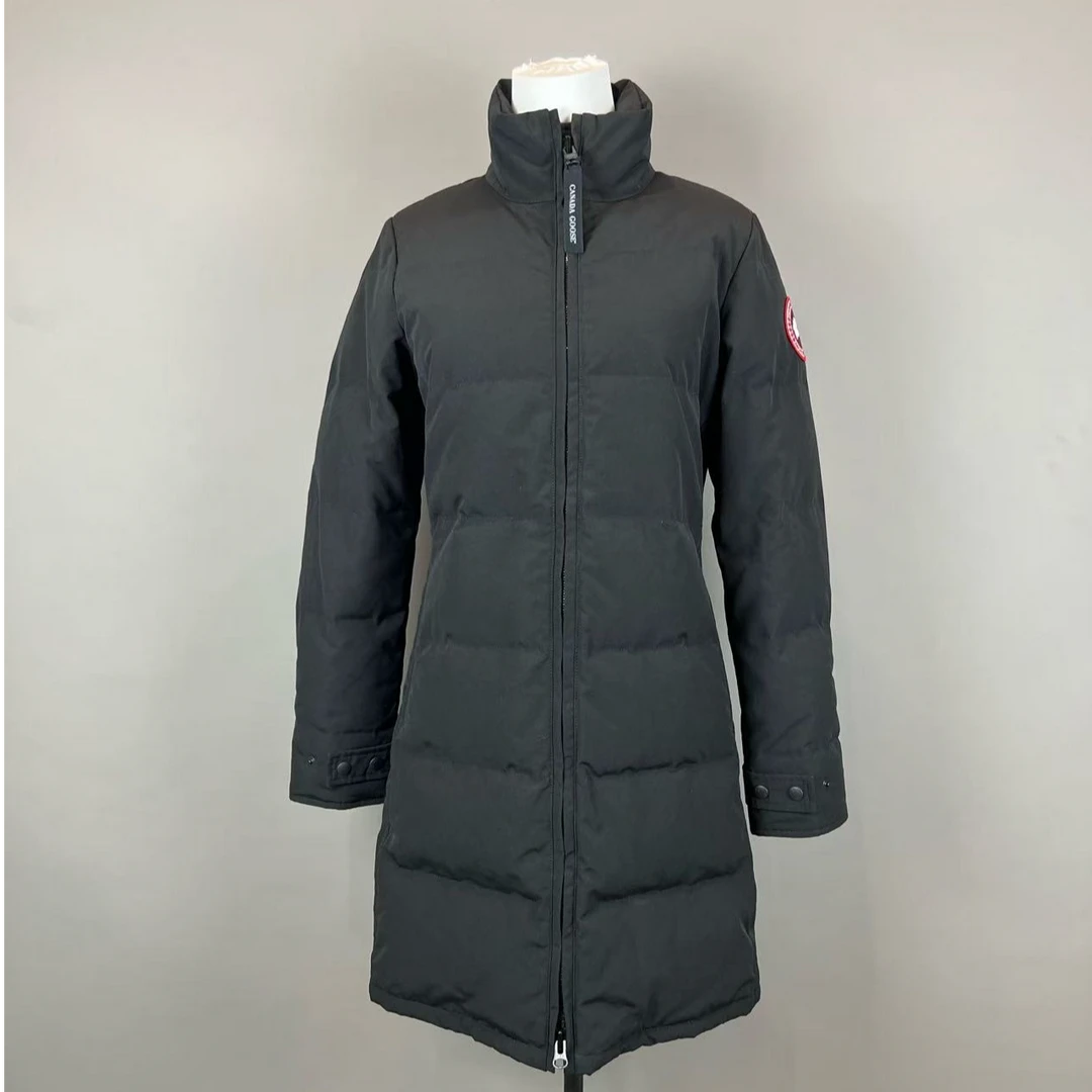 95新 CANADA GOOSE 2412221/shelburne系列徽标派克羽绒服/13200
