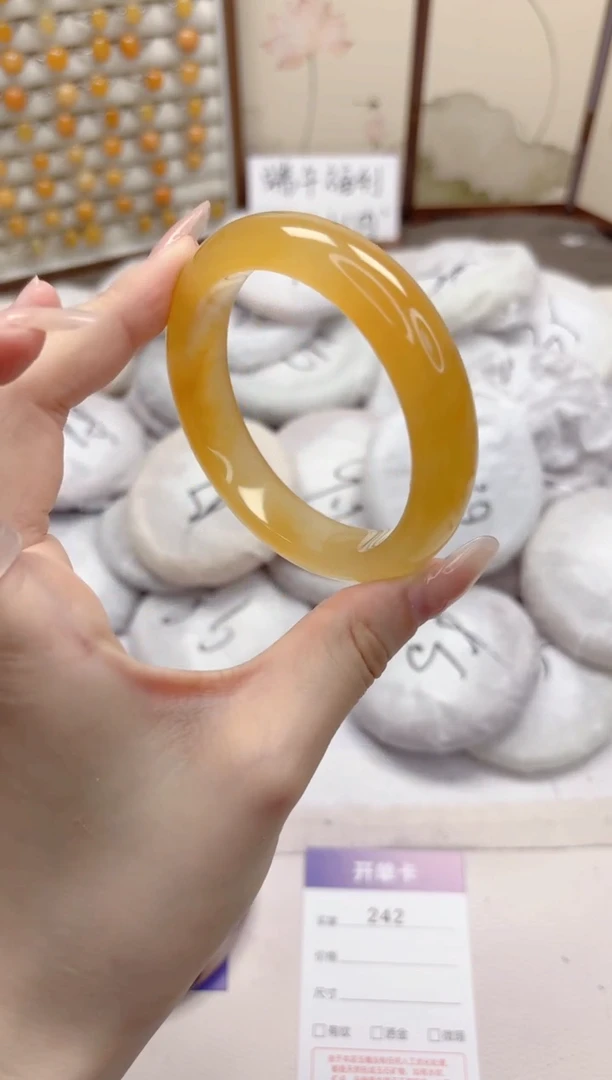 石英质玉手镯未镶嵌242-财气镯-圈口56