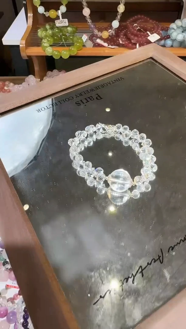 未镶嵌手链水晶C****J白水球手链