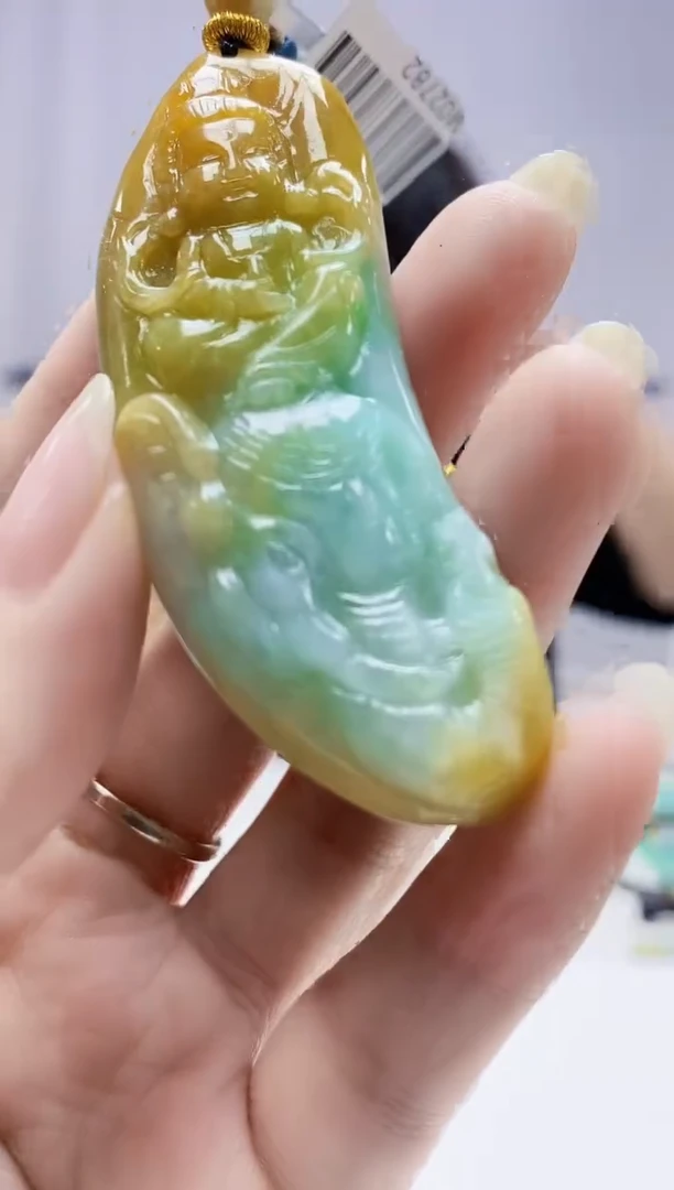 定制翡翠未镶嵌4688DD-毛货挂件68