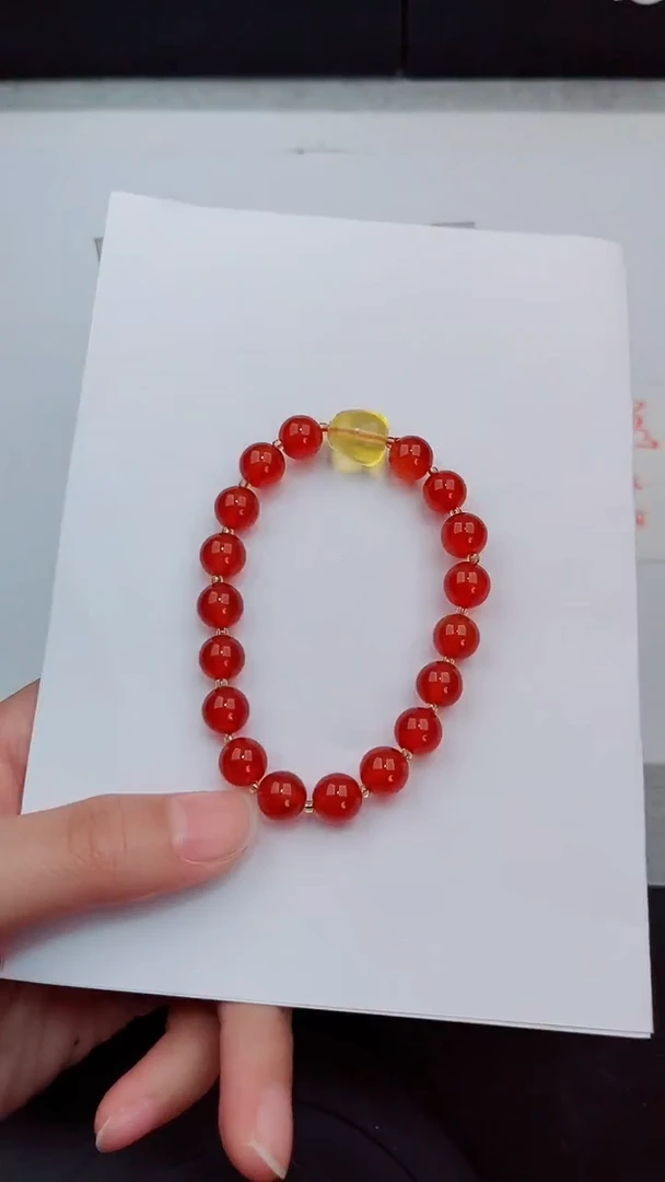 未镶嵌手串玛瑙/玉髓岚钻微色差T