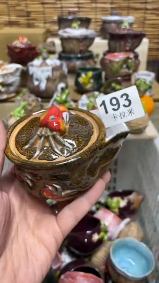 朱*珠193精美粗陶手工柴烧