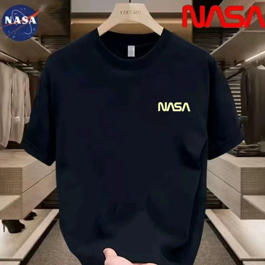 【NASA联名】纯棉夏季圆领短袖T恤休闲百搭宽松时尚男女同款休闲76