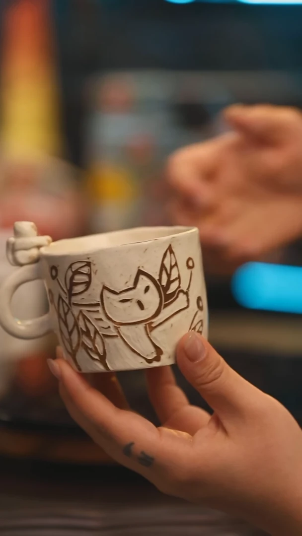 【闪购商品】杯子景德镇设计师釉下彩绘陶瓷