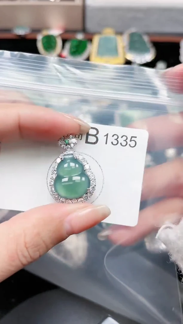 【闪购商品】翡翠颈饰未镶嵌1335赠皮绳