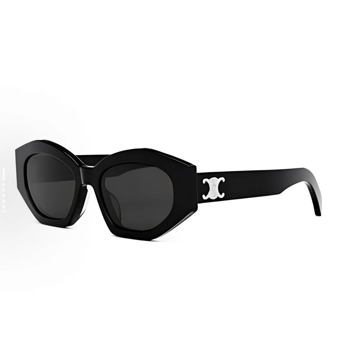 CELINE赛琳 凯旋门logo 个性前卫 板材镜架 不规则形 太阳眼镜