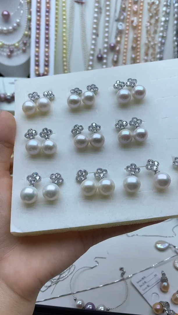 合金淡水珍珠耳饰多样性发其一