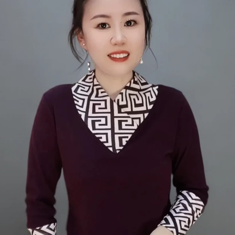 秋冬新款半高领加绒打底衫弹力显瘦百搭保暖长袖妈妈装上衣