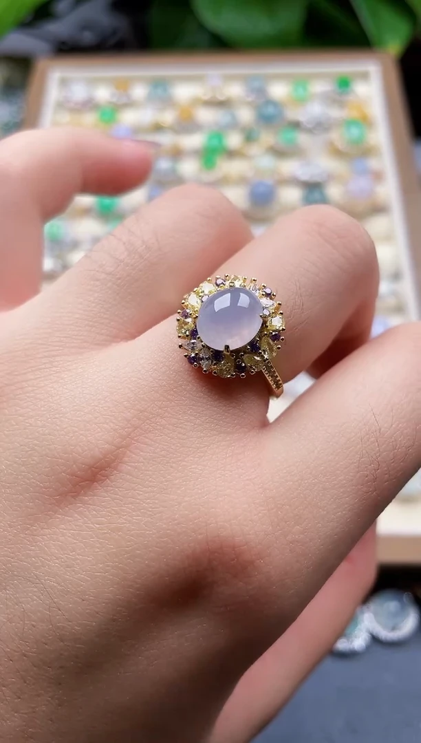 银S925镶嵌戒指翡翠71