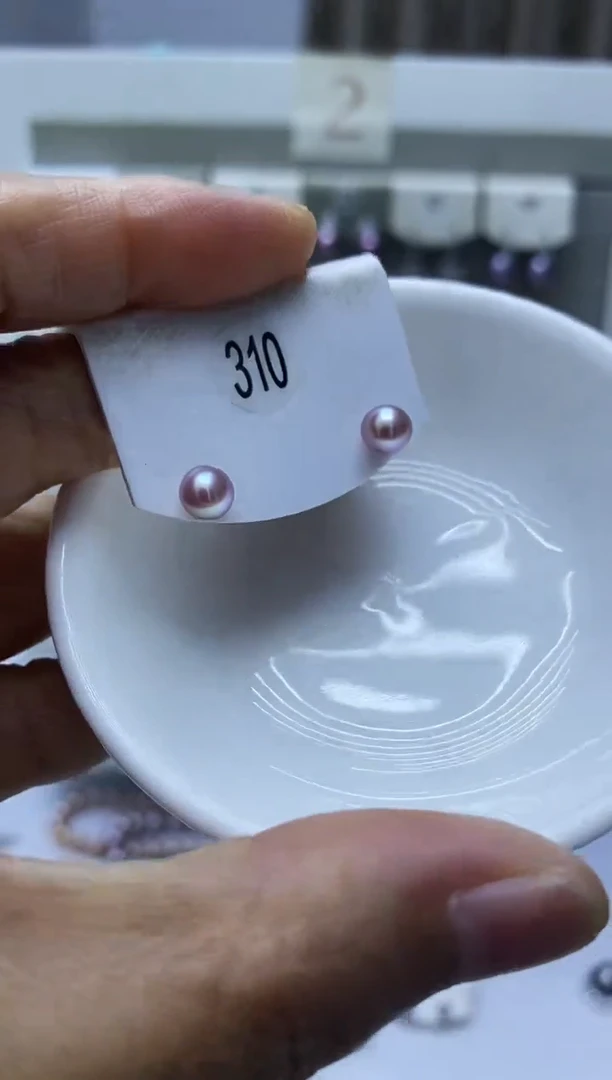 银S925镶嵌淡水珍珠耳饰310