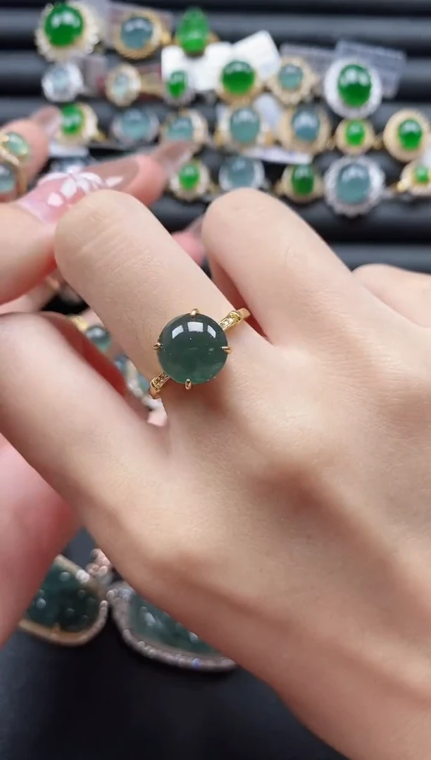 【闪购商品】翡翠戒指银S925镶嵌51151