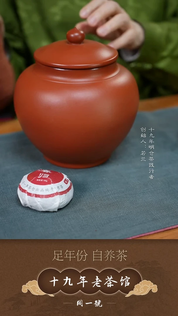 紫砂茶叶罐原矿紫砂一斤罐+10个春归