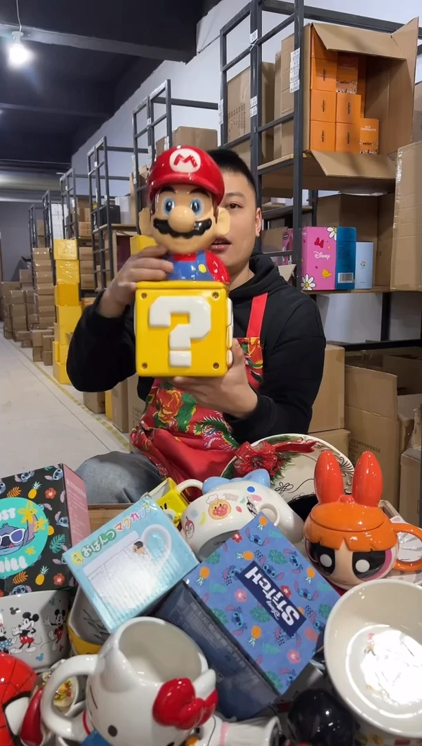 【闪购商品】杯马里奥问号罐一套