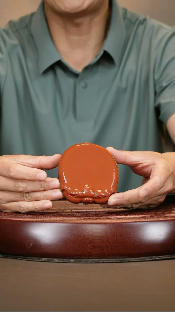 茶壶紫砂朱泥福猪盖置