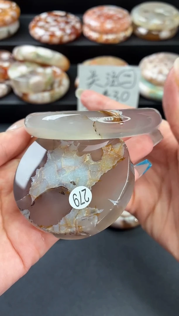 手镯玛瑙/玉髓未镶嵌石英质玉赠送镯心)59圈58/59带