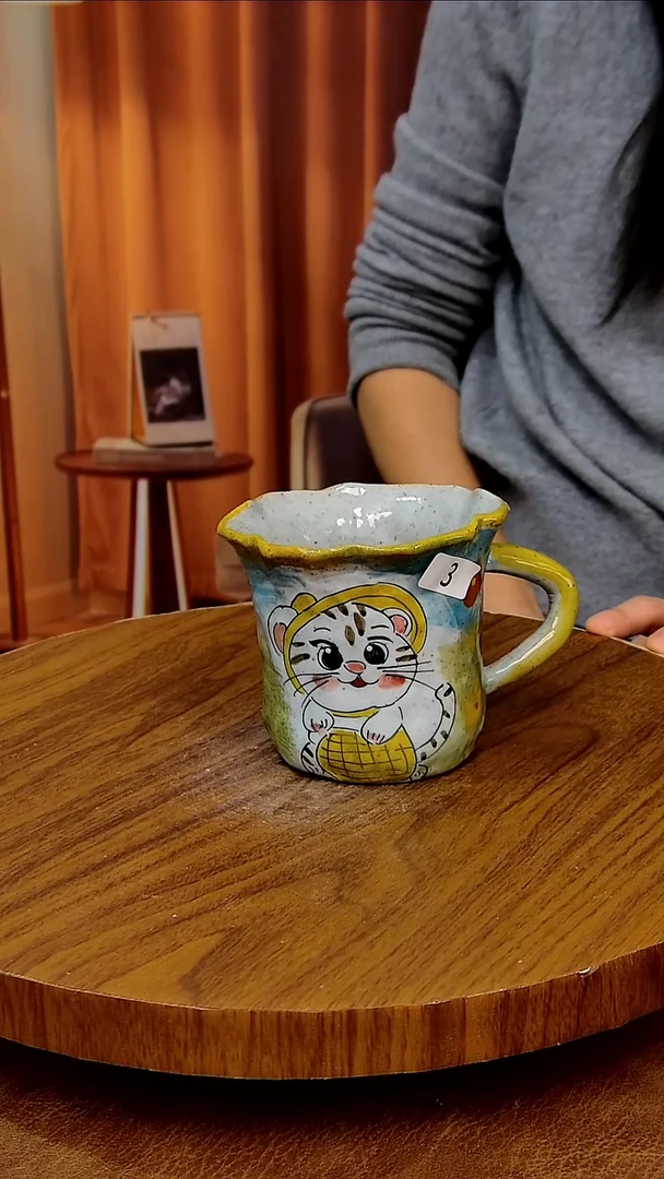 摆件陶景德镇手工手绘釉下彩陶瓷