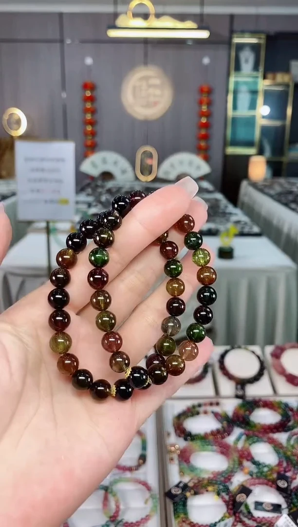 碧玺单圈手串8mm+未镶嵌碧玺（多样性发一条）hon