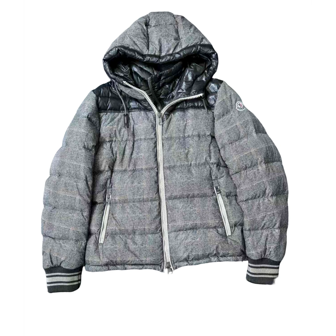 99新 MONCLER moncler千鸟格羽绒服/2码/99新