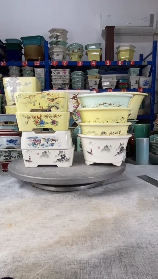 1307八只花盆花盆