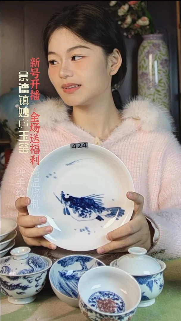 盘陶妙庐玉窑壶承424微瑕