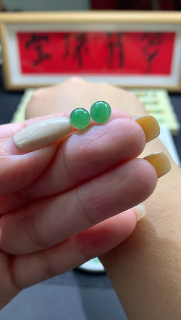 未镶嵌定制翡翠卡6mm+