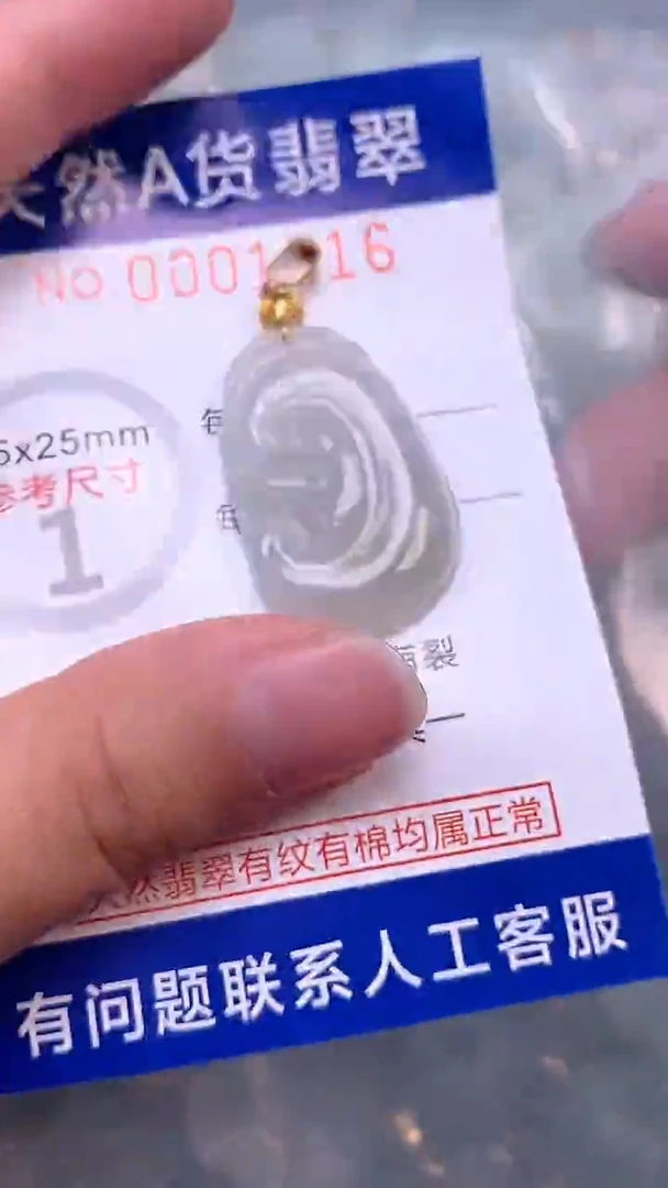 翡翠未镶嵌吊坠(不含链)1