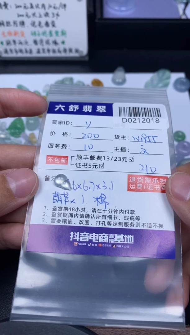 【闪购商品】翡翠吊坠(不含链)未镶嵌D0212018