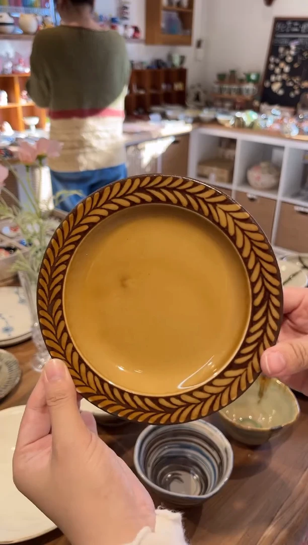 瓷片迷迭香小盘（琥珀色）
