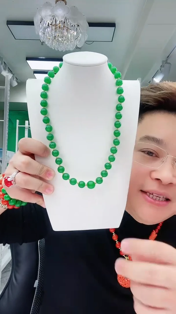 【闪购商品】翡翠颈饰14K金镶嵌D36项链