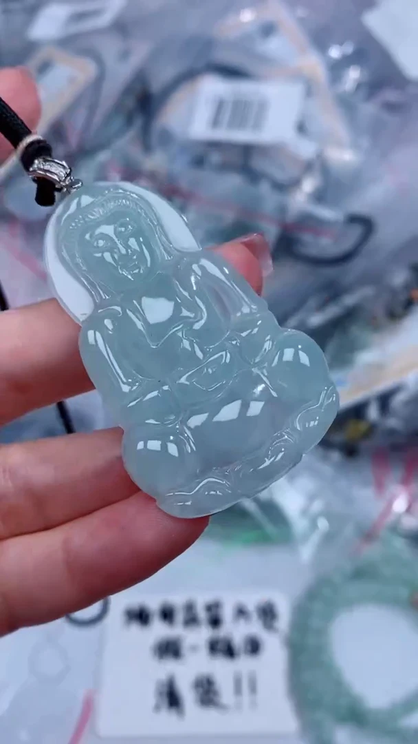 翡翠银S925镶嵌颈饰吊坠