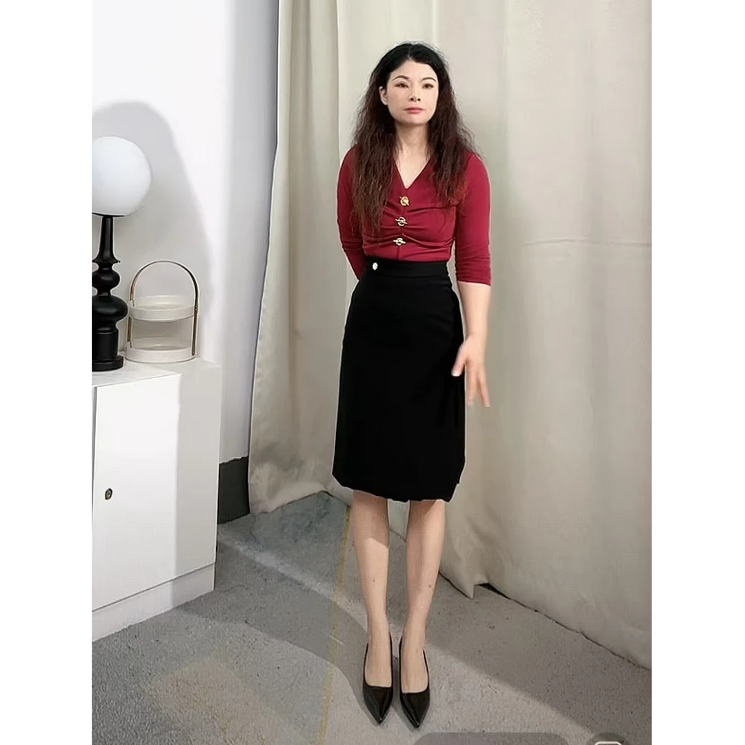 【飞姐】简约舒适百搭显瘦半身裙B274款