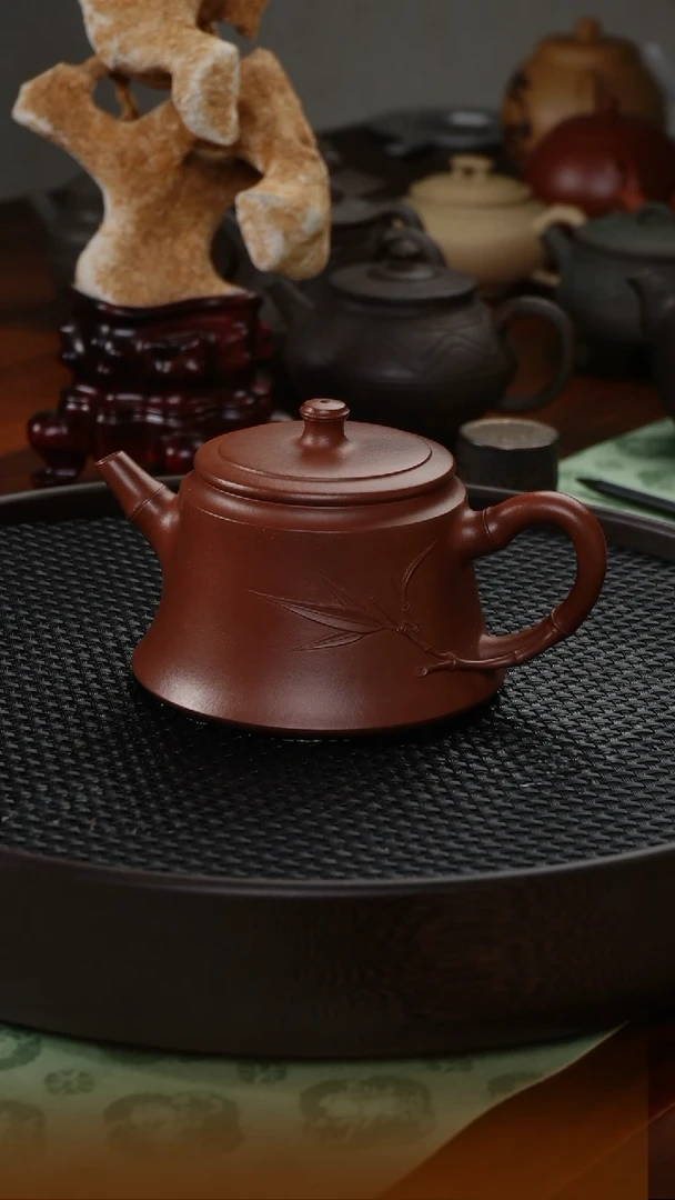 【闪购商品】紫泥茶壶 吴水勤制君竹壶原矿底槽清