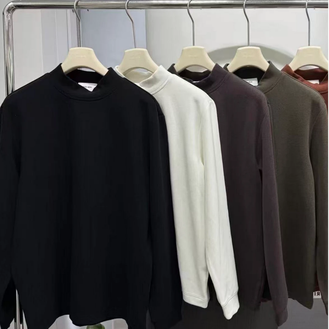 【NN+】【56110】男士秋冬打底衫长袖加绒百搭休闲半高领修身