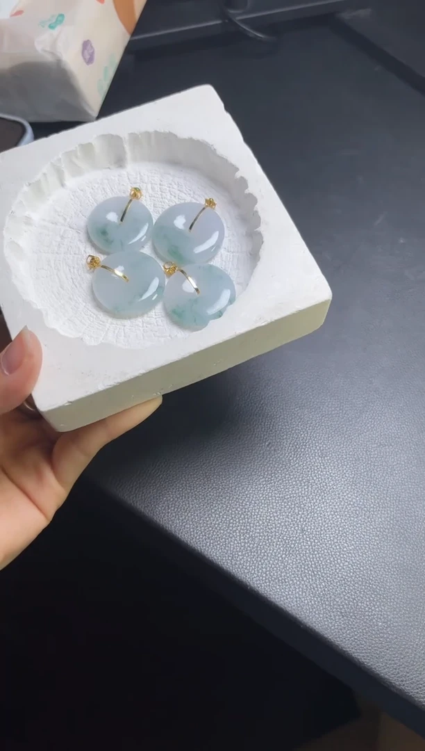 翡翠挂件18K金镶嵌多样性发一件42#-A1