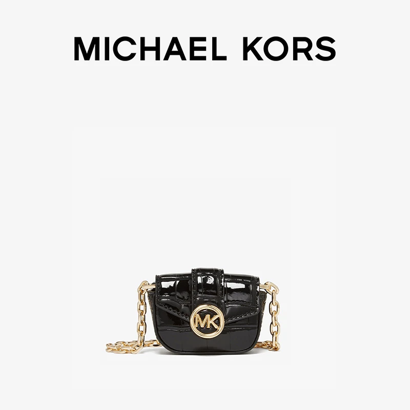 MICHAEL KORS Carmen 迷你漆皮亮面耳机包斜挎包